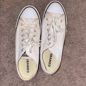 White Platform Converse